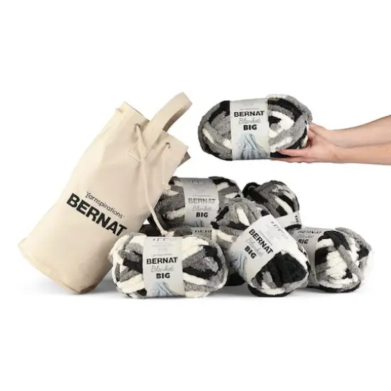 8 Pack Bernat&reg; Blanket Big&trade; Yarn with Bag Limestone {4}