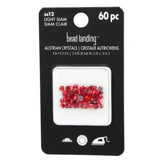SS12 Hotfix Austrian Crystals by Bead Landing&trade;, 60ct. Light Siam {5}