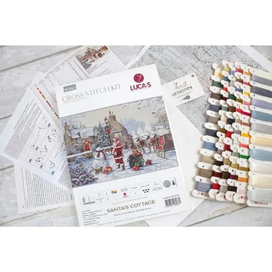 Luca-S Santa's Cottage Counted Cross Stitch Kit {3}