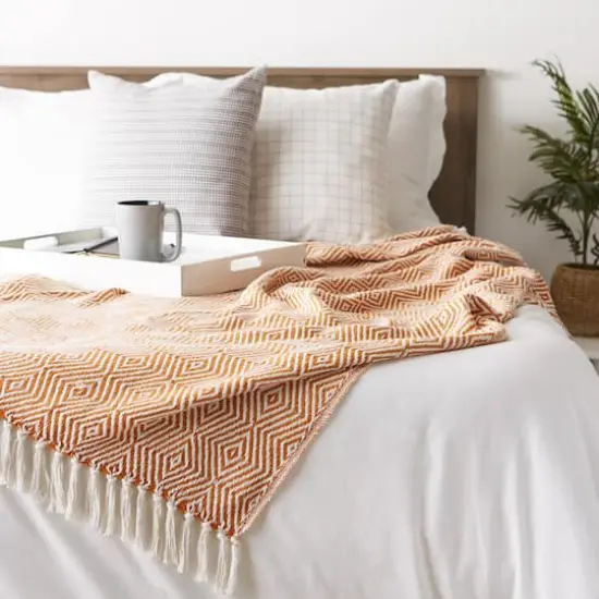 DII&reg; X-Diamond Geometric Throw Pumpkin Spice {6}