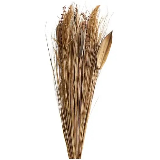 Brown Dried Large Leaf Plant & Branch Bundle {4}