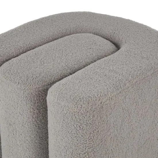 18" W-Shaped Room Ottoman Gray {5}