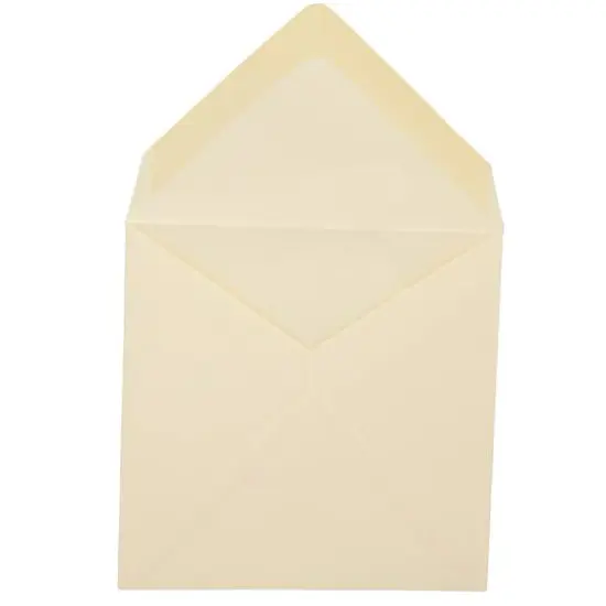 JAM Paper 5" x 5" Ivory Square Invitation Envelopes with Euro Flap {3}