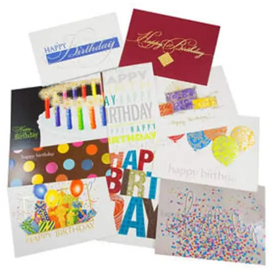 JAM Paper Happy Birthday Blank Variety Card Set {1}