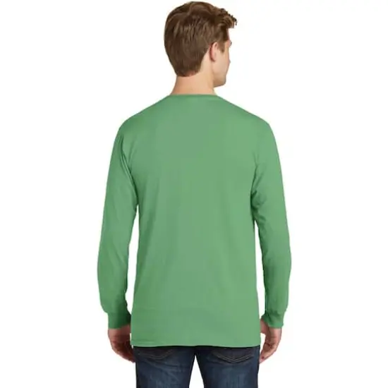 Port & Company&reg; Beach Wash&reg; Garment-Dyed Long Sleeve Pocket T-Shirt Safari {6}