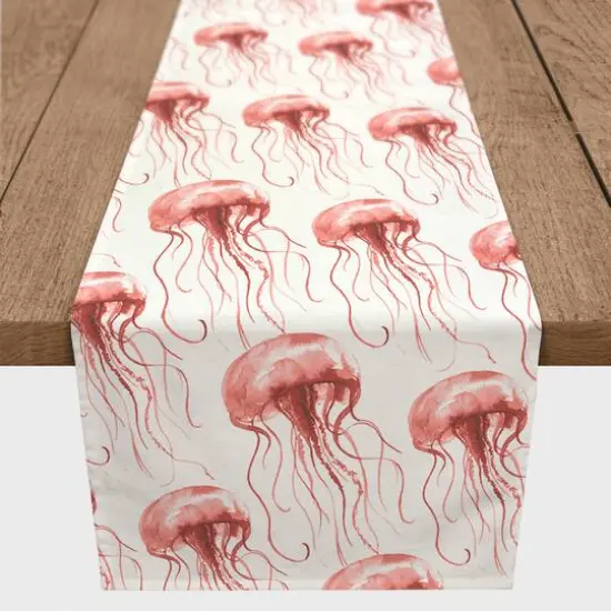 Jellyfish Outdoor Table Runner Coral {4}