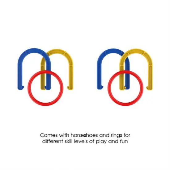 Toy Time 2-in-1 Horseshoe & Ring Toss Set {6}
