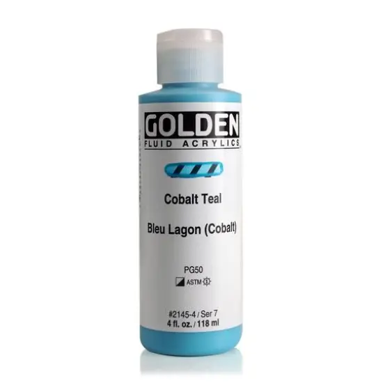 Golden&reg; 4oz. Fluid Acrylics Cobalt Teal {1}