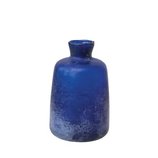 Hello Honey&reg; 9.25" Cobalt Blue Distressed Glass Vase {3}