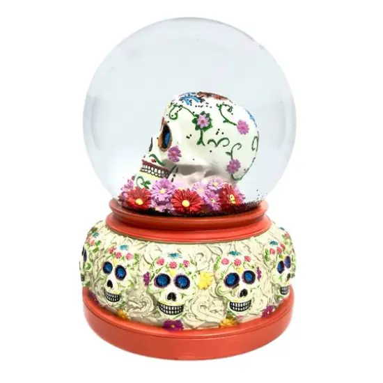 6.75" Sugar Skull Musical Water Globe by Ashland&reg; {4}