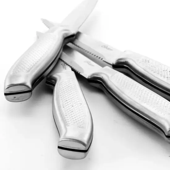 Oster Edgefield 14 Piece Stainless Steel Cutlery Knife Set with Black Knife Block {8}