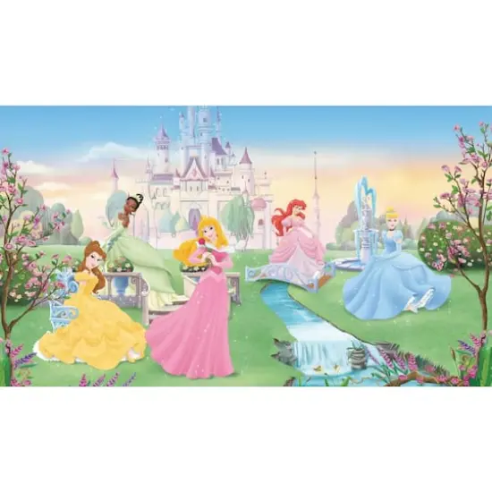 RoomMates Dancing Princess Chair Rail Prepasted Mural {1}