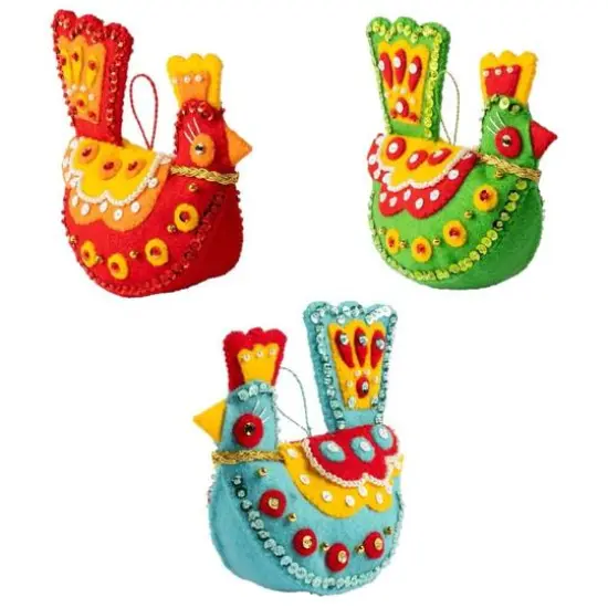 Bucilla&reg; Festive Birds Felt Ornaments Applique Kit Set {1}