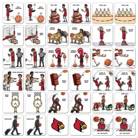 College Team Licensed Memory Match Game Louisville Cardinals {4}