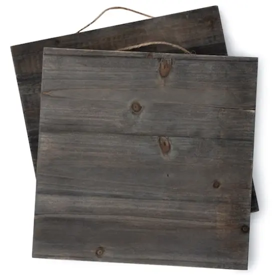 10" x 10" Graywashed Wood Square Plaques by Make Market&reg;, 2ct. {7}