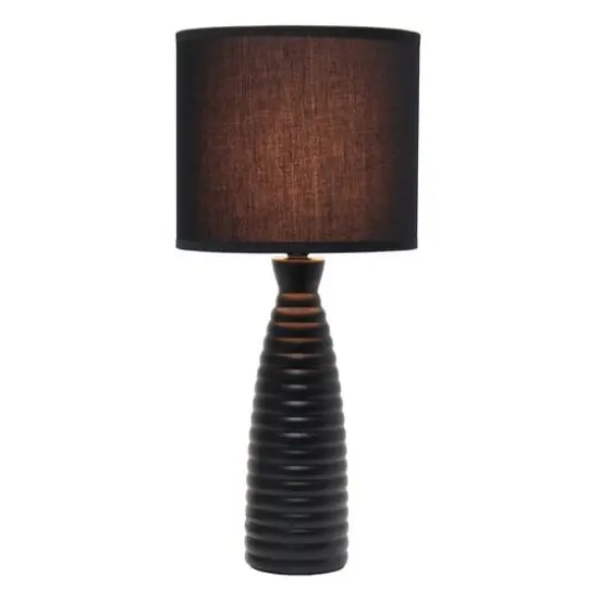 Simple Designs Alsace Bottle Table Lamp Black {5}