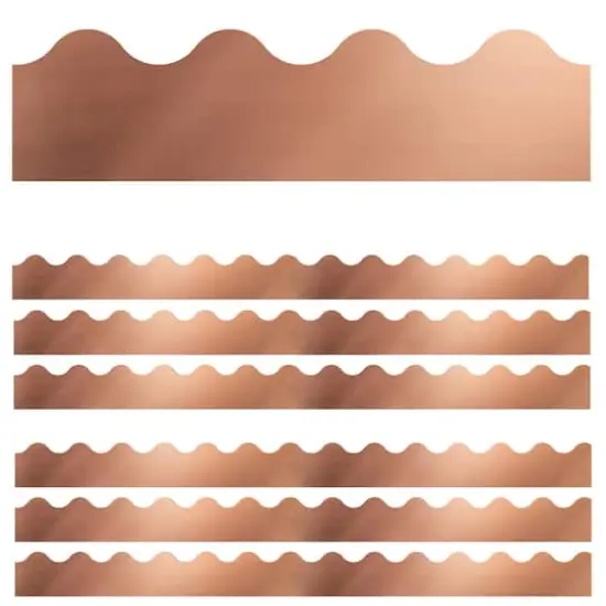 Carson Dellosa Education® Sparkle & Shine Foil Scalloped Border Set, 234ft. Rose Gold {1}