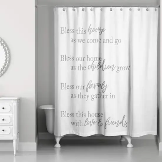 Bless This House 71" x 74" Shower Curtain {1}