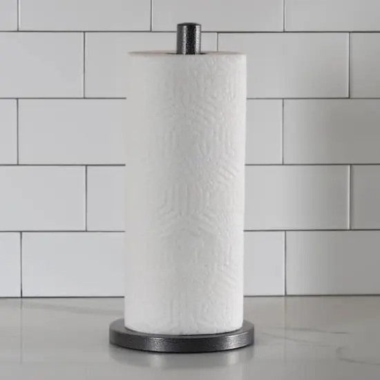 Laura Ashley Gray Speckled Paper Towel Holder {4}
