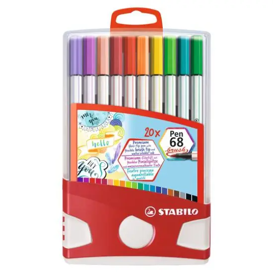 Stabilo&reg; 20 Color Pen 68 Brush ColorParade Set {1}