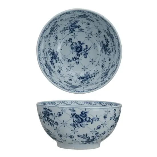 Hello Honey 10" Blue & White Floral Elegance Porcelain Bowl {1}
