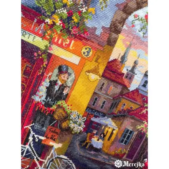 Merejka French Cafe Counted Cross Stitch Kit {6}