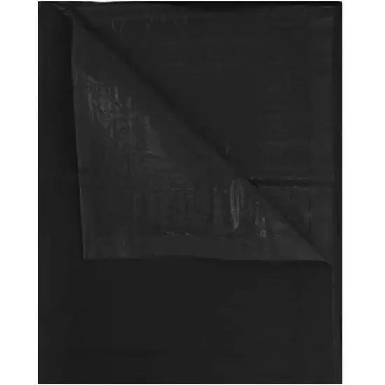 JAM Paper 108" Rectangular Plastic Lined Paper Table Cover Black {4}