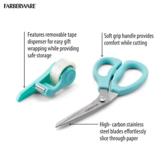 Farberware Gift Wrapping Shears Aqua {6}