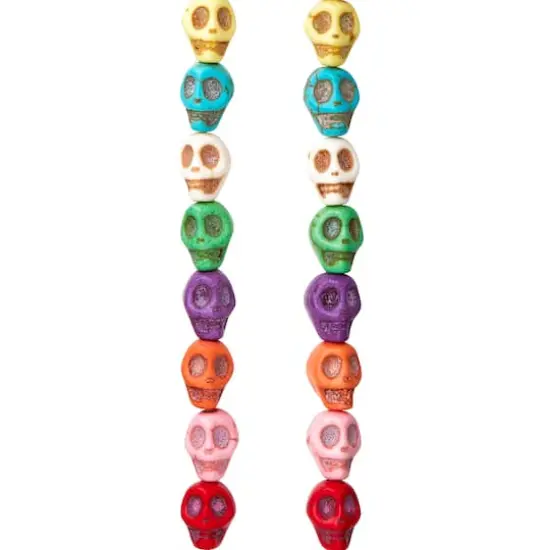 Colorful Reconstituted Skull Beads, 8mm by Bead Landing&trade; {1}
