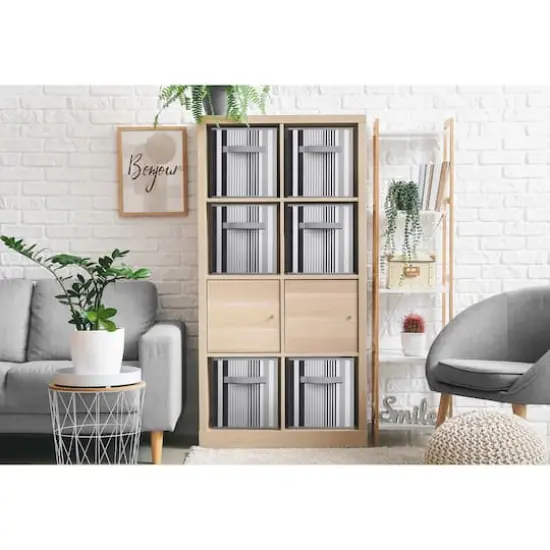 Sorbus 11" Black & Gray Foldable Storage Cubes, 6ct. {5}