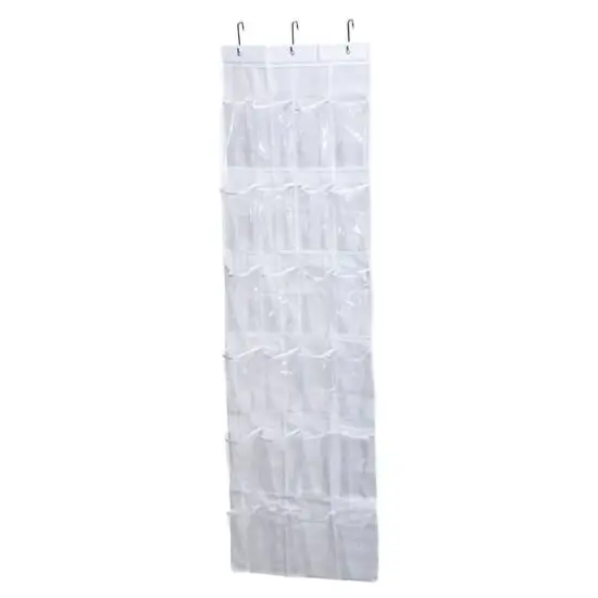 Honey Can Do 24 Pocket OTD Shoe Rack White {1}