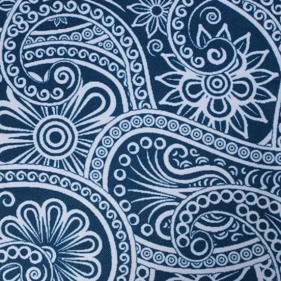 Blue Paisley Print Outdoor Tablecloth 60" Round {5}