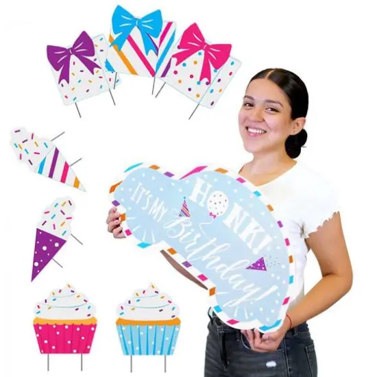 Kate Aspen&reg; Rainbow Birthday Yard Sign Set {1}
