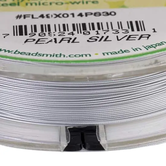 The Beadsmith&reg; Flex-rite&reg; 0.014" Pearl Silver 49 Strand Wire, 30ft. {4}