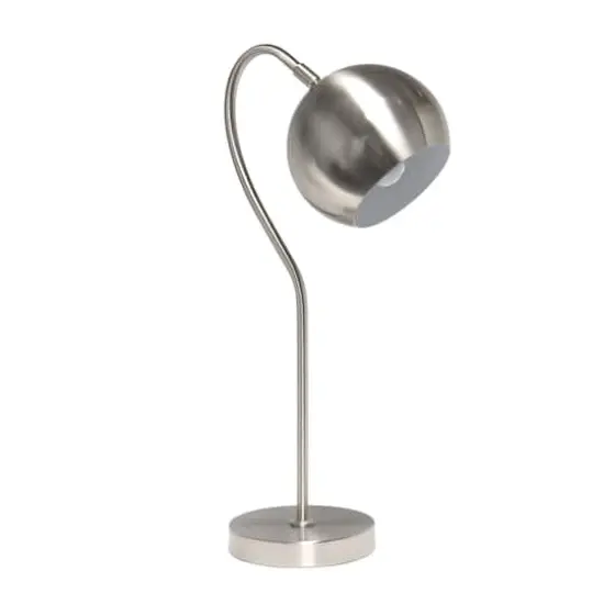 Lalia Home 20" Curved Table Lamp with Dome Shade Brushed Nickel {1}