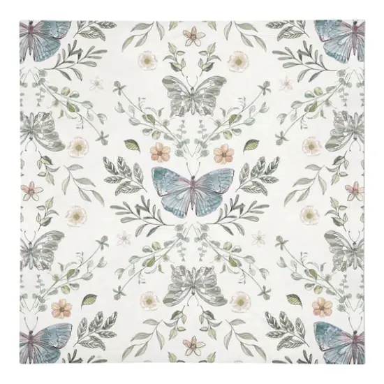 Butterfly Cotton Twill Napkin White {1}