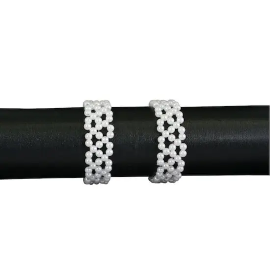 JAM Paper Beaded Bracelet, 2ct. White {1}