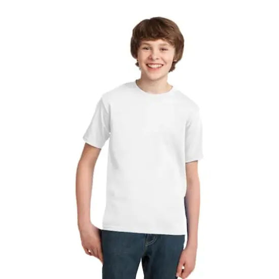 Port & Company&reg; Neutrals Youth Essential T-Shirt White {4}