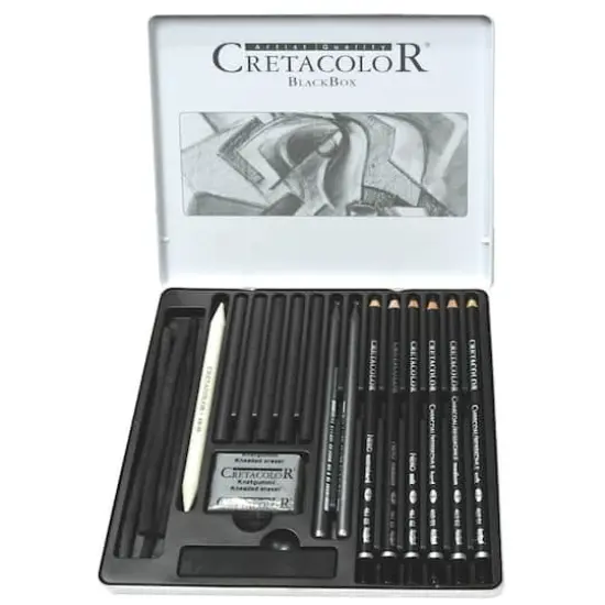 Cretacolor&reg; 20 Piece Black Box Drawing Set {1}
