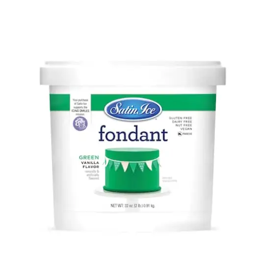 Satin Ice&trade; Vanilla Fondant, 2lb. Green {7}