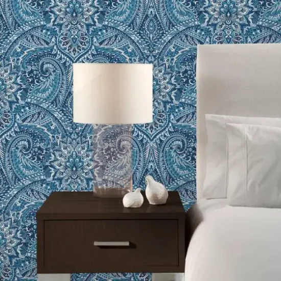 RoomMates Blue Swept Away Peel & Stick Wallpaper {4}