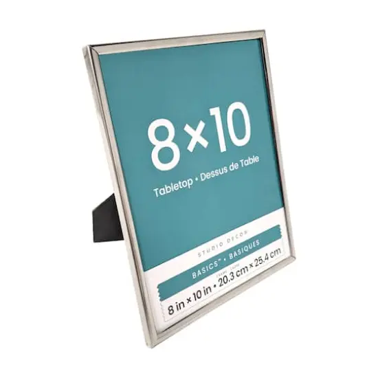 Basics&trade; 8" x 10" Silver Rounded Metal Frame by Studio D&eacute;cor&reg; {3}