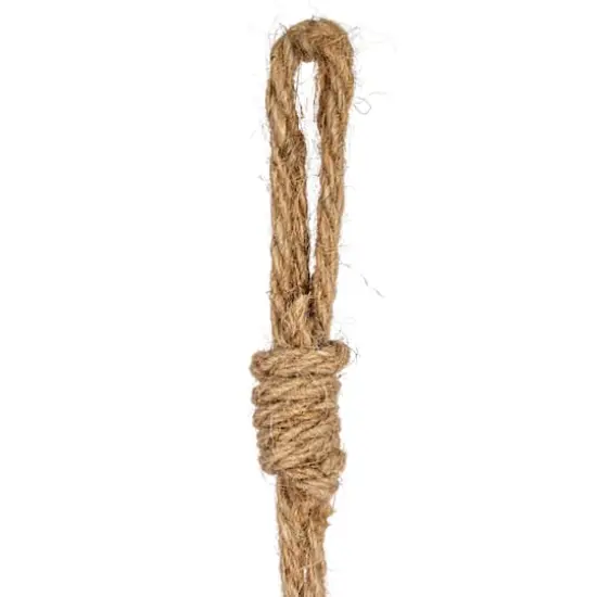 Hello Honey&reg; 5" Brown Hanging Stoneware Planter with Rope {5}
