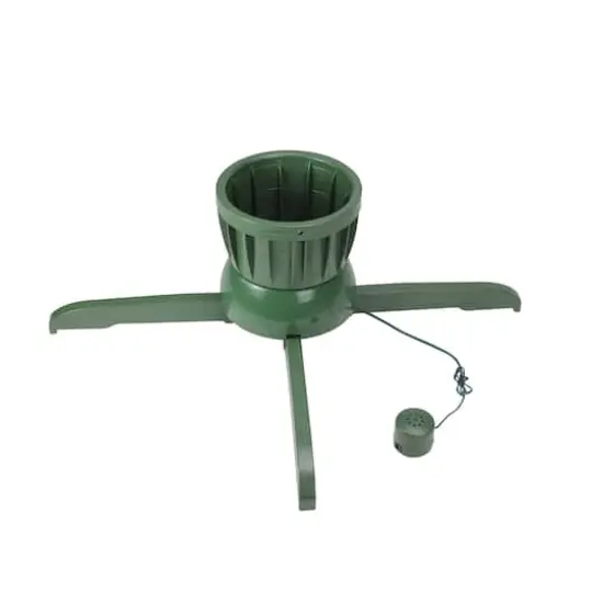 24" Green Musical Rotating Tree Stand for Live Trees {3}