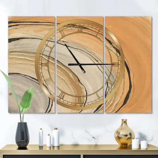 Designart 'Glam Canion Ii Modern Multipanel Wall Clock {3}