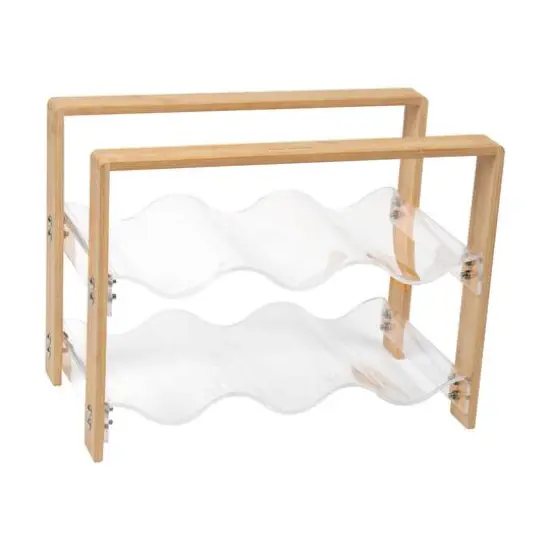 Mind Reader Modern Collection Bamboo & Acrylic 6 Bottle Wine Rack {8}