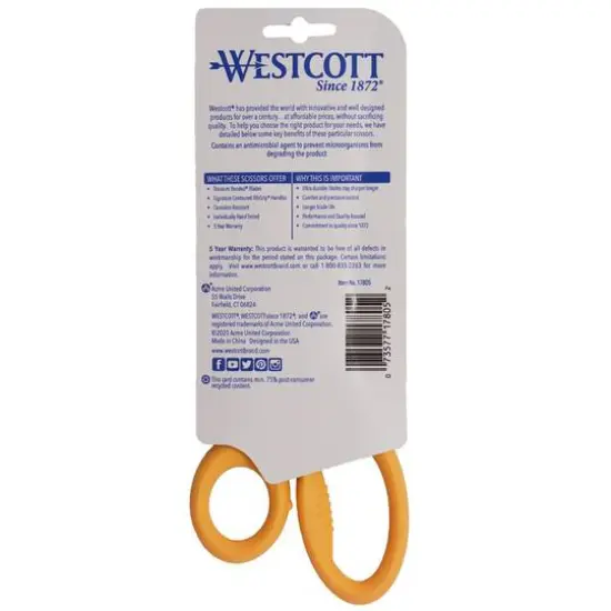 Westcott&reg; 8" Titanium Bonded Scissors with Anti-Microbial Handles {4}