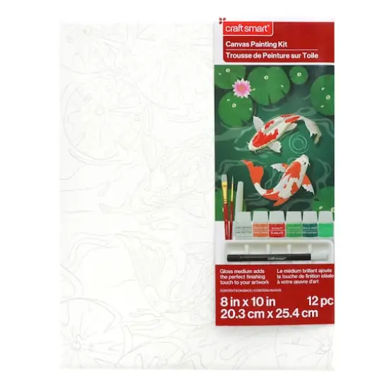 8" x 10" Koi Fish Canvas Painting Kit by Craft Smart&reg; {3}