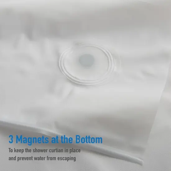 Bath Bliss Splash Guard Shower Liner White {4}