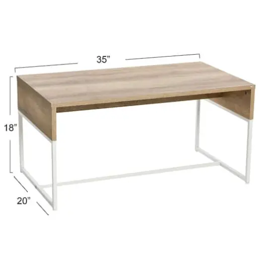 Household Essentials 59" Wrap Coffee Table Coastal Oak {4}